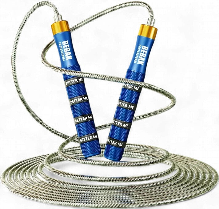 BEBAK Profi Springseil – Aluminium Griff, Stahlseil, kürzbar – 3 m