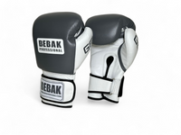 COMING BINNENKORT Bebak Boxing Sparring Leren Bokshandschoenen Zwart/Zilver