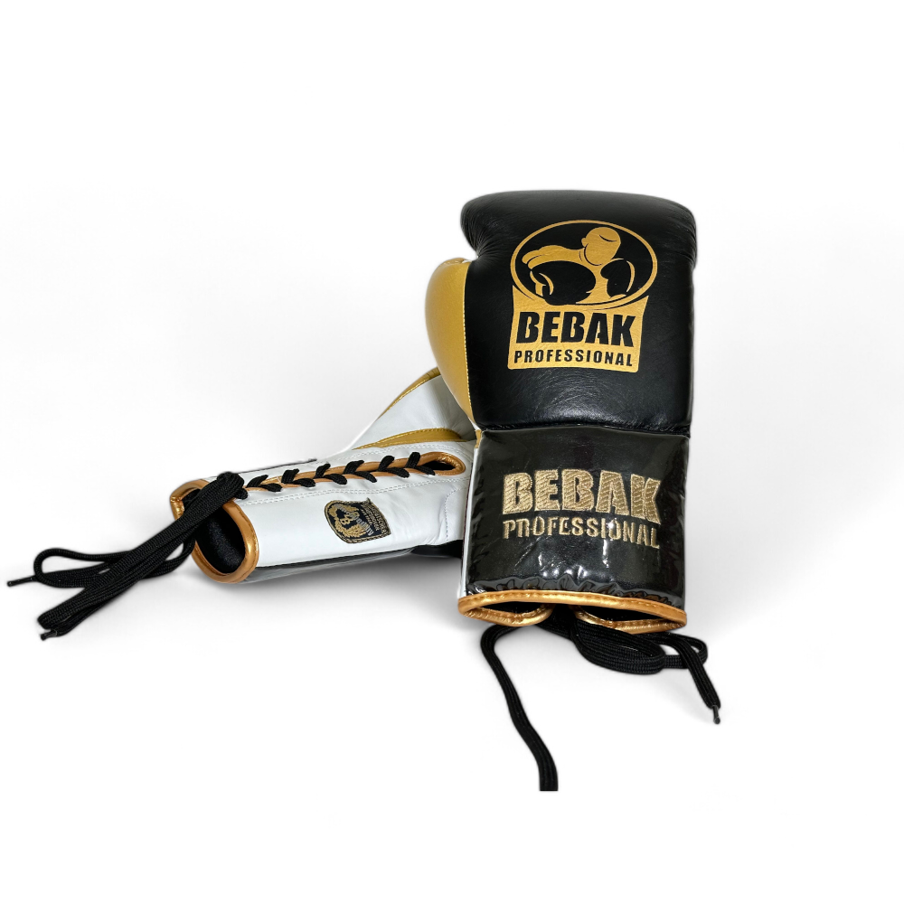 BEBAK - Leather boxing gloves BDB competition with laces