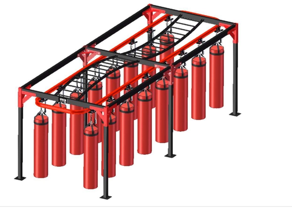 BEBAK BOXING Schienensystem freistehend für Boxsäcke - BEBAK BOXING