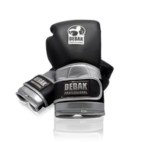 COMING SOON Bebak Boxing Sparring Leder Boxhandschuhe Schwarz/Silber - BEBAK BOXING