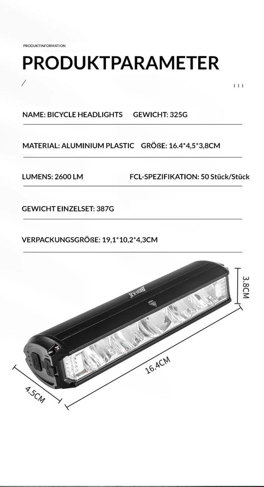 BEBAK PRO 2600LM LED-Fahrradlampe - BEBAK BOXING