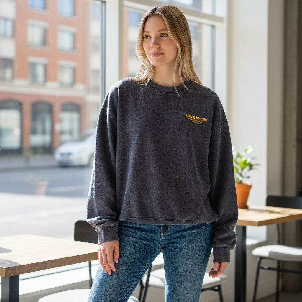 BEBAK BOXING Premium Sweatshirt – Vintage Washed Look - BEBAK BOXING