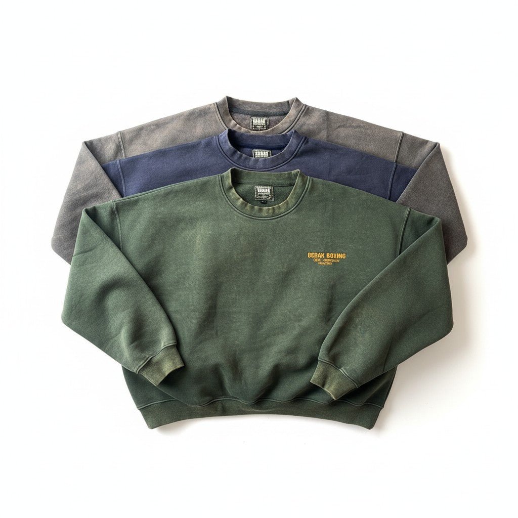 BEBAK BOXING Premium Sweatshirt – Vintage Washed Look - BEBAK BOXING