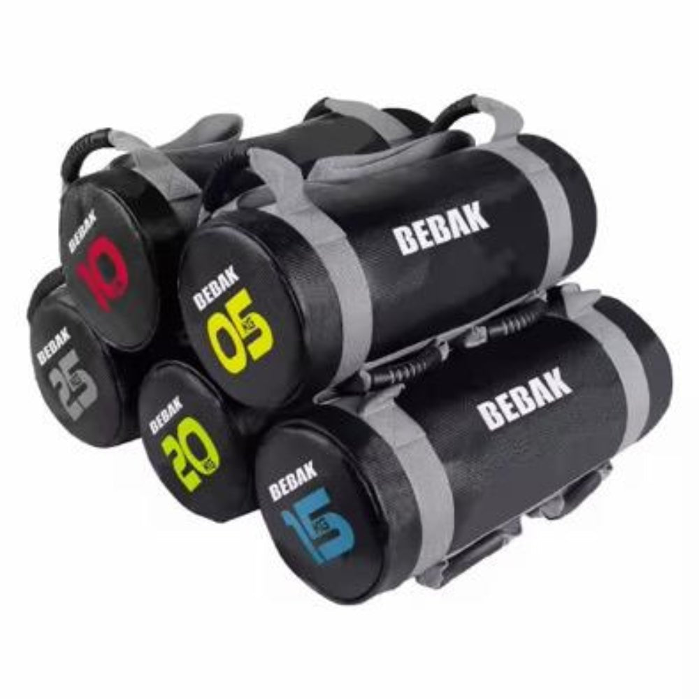BEBAK Bulgarian Bag Set – 5 Sandbags mit Rack | Profi - Aufbewahrung - BEBAK BOXING